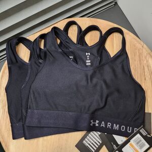 Women’s Small Under Armour Bras – Black Compression, Set of 3